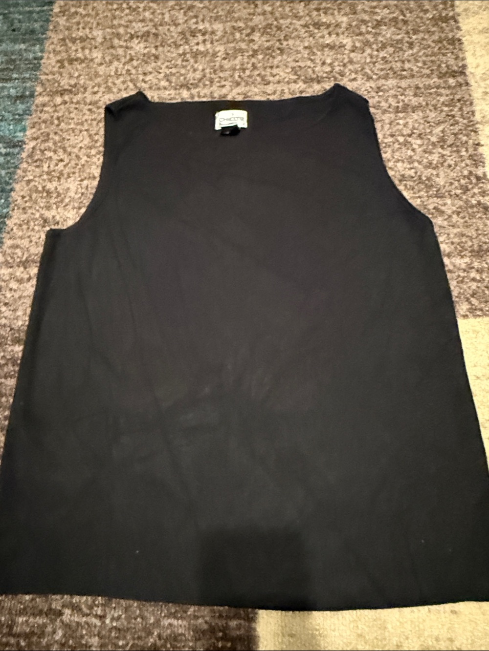 Chico's Black Sleeveless Tank Top Size 1 US medium